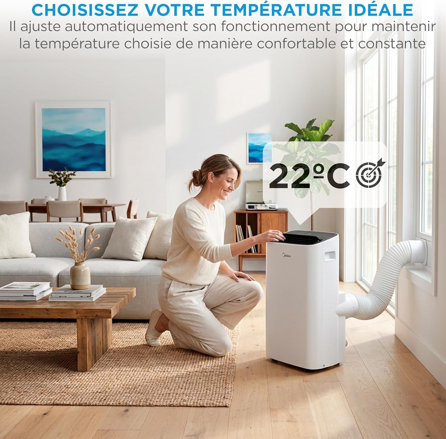 Climatiseur Mobile 3 en 1 avec App de Contrôle & Télécommande