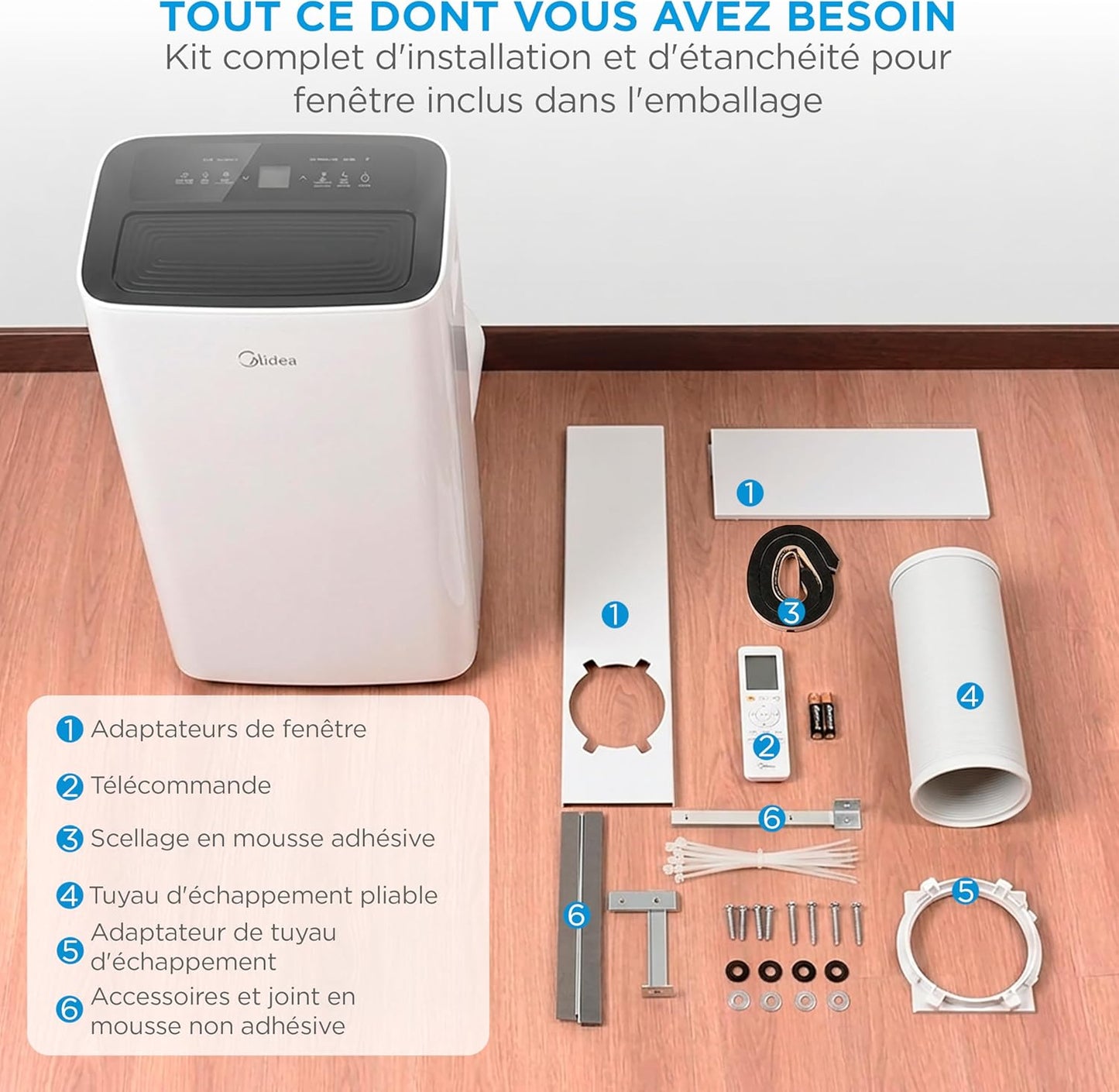 Climatiseur Mobile 3 en 1 avec App de Contrôle & Télécommande